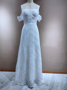 Nuovo Abito <span class=keywords><strong>da</strong></span> Sposa 2024 <span class=keywords><strong>Bianco</strong></span> Dolce e Sexy in Pizzo con Spalle Scoperte, Coda Lunga e Allacciatura al Collo - Product Image 6