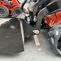 Mini Skid Steer Front Loader Backhoe Loader Crawler Loader Stump Grinder Bertenaga Bensin 4 Roda Penggerak Mesin Euro5/EPA 0.2 Ton