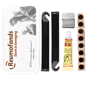 Kit portátil de reparación de neumáticos de bicicleta: herramientas para remendar cámaras de aire, palancas de neumáticos y almohadillas de goma con sellador de parches en frío - Product Image 6