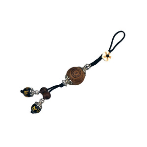 Llavero de madera con cuentas y detalles metálicos, portátil para bolso o llaves de coche, accesorio de moda para hombres y mujeres - Product Image 5