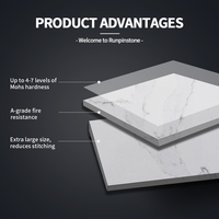 Dalle de quartz blanc Runpin, haute résistance physique, surface anti-rayures pour projets commerciaux à fort trafic, revêtement de sol