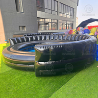 Canapé gonflable rond avec dossier, noir, de luxe, pour se détendre dans la piscine, idéal pour les fêtes et événements en plein air