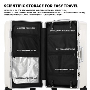 Commercio all'ingrosso 28-32 pollici bagaglio da viaggio ispessito scatola di alluminio con Multi-funzione Password <span class=keywords><strong>grande</strong></span> capacità valigia di grandi dimensioni - Product Image 4