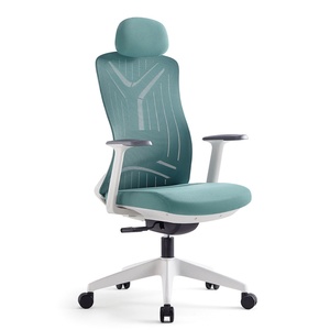 Chaise de bureau ergonomique pivotante à dossier haut en maille avec accoudoirs en plastique, idéale pour le travail sur ordinateur, à prix abordable - Product Image 5