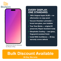 Repuesto de Pantalla OLED para iPhone 15 Plus, Reemplazo de Cristal, Reacondicionado, Panel y Circuito Integrado Originales, Grado A