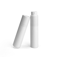 Niveau fantaisie — bouteille de parfum rétractable 10ml, flacon en plastique, rond blanc, de voyage, avec réservoir en verre intérieur avec brume, atomiseur pour parfum