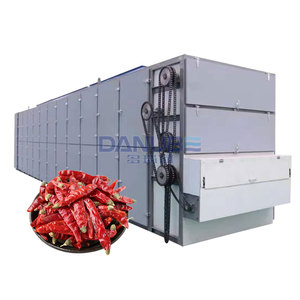 Séchoir industriel de grande capacité pour piments rouges, déshydrateur de piments, ligne de séchage continu pour tranches d'ail et de gingembre - Product Image 1