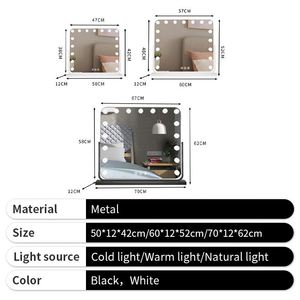Multifunctional Furniture <b>Led</b> Light Lighting <b>Vanity</b> Makeup Desk-Top Single-Surface <b>Mirror</b> - Product Image 4