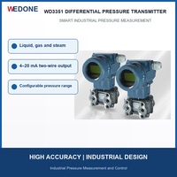 Transmetteur de pression différentielle industriel intelligent Wedone WD3351 4-20mA à deux fils avec écran LCD, diaphragme 316L, IP67, 0-3 MPa
