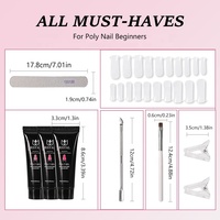 Vente en gros Ensemble de 9 pièces de Gel de gelée d'extension d'ongles UV professionnel transparent comme du cristal Gel d'allongement liquide solide