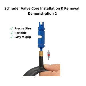 Nouvel Outil 3-en-1 pour l'Extraction et l'Installation des Noyaux de Valve de Voiture et de Vélo, Compatible Schrader et Presta - Product Image 1
