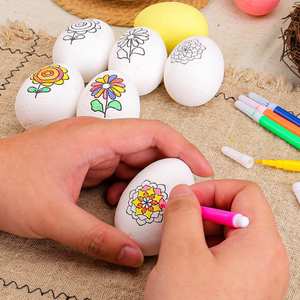Huevos de Pascua Pintados a Mano, Regalos Hechos a Mano para Niños, Conjuntos de Decoración para Fiestas DIY - Product Image 2