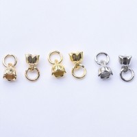 Lot de 20 Breloques Pendentifs Bouton de Lotus en Laiton Plaqué Or 14K pour Bracelets DIY et Accessoires de Bijoux Perlés