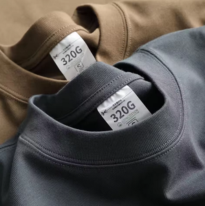 오가닉 코튼 오버 사이즈 남성용 티셔츠 헤비 스몰 넥 라인 스트리트웨어 커스텀 로고 티셔츠 스크린 프린트 티셔츠 - Product Image 1