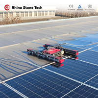 Robot de nettoyage automatique de panneaux solaires photovoltaïques, équipement de nettoyage de panneaux photovoltaïques à double usage, humide et sec