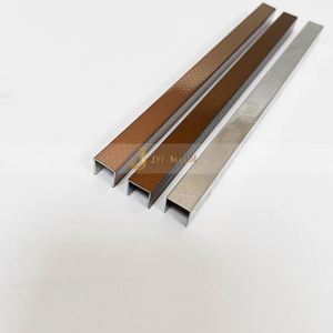 Stainless Steel U Shaped <b>Tile</b> Edge Trim-JYFMETAL Brand 5+ Year Warranty Easy Installation for Apartment Wall - Product Image 1