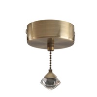 Interruptor de Cadena de Cristal para Techo, Estilo Vintage Azul-Verde y Negro, para Uso Doméstico, Origen China, para Comercio Electrónico Transfronterizo