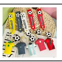 Porte-clés en PVC Souple Maillot de Football Mondial 3D Époxy Créatif Pendentif Maillot de Foot Cadeau Coupe du Monde