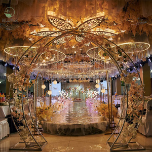 Étagère en arc de mariage en fer forgé pelouse extérieure décoration de mariage étagère en arc - Product Image 2