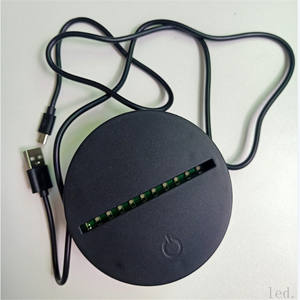 Lámpara de mesa de caballos voladores, Base de grietas 3d, decoración para habitación, luz Led Multicolor de <span class=keywords><strong>noche</strong></span> - Product Image 4