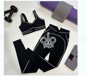 Aol0 Sports Yoga Set, Sports Bra Lepants, Two-piece Set, Comfortable, Elastic and Breathable, Made of Spandex/polyester