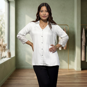 Chemise élégante pour femmes, chemise formelle légère à col boutonné pour le bureau, à porter au quotidien, acheter auprès du fournisseur direct - Product Image 2