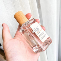 Flacon pulvérisateur en verre rectangulaire transparent pour parfum, 30 ml, 50 ml, 100 ml