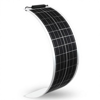 Panneau solaire monocristallin flexible 12 volts 50 watts, efficacité 23%, chargeur portable pour camping-car, voiture, bateau, cabane