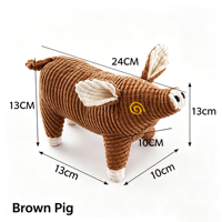 Jouets pour chiens en gros : Jouet en peluche de luxe en forme de cochon, durable, interactif, couineur, pour chiens et chats de taille moyenne à grande
