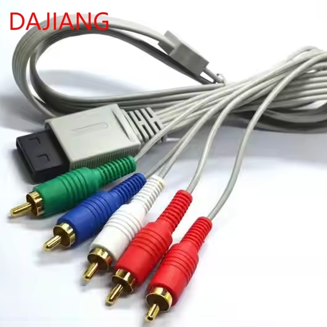 DAJIANG OEM Customized Audio Video Cable for Wii HD AV Component PVC Jacket RCA Connector Game Accessories