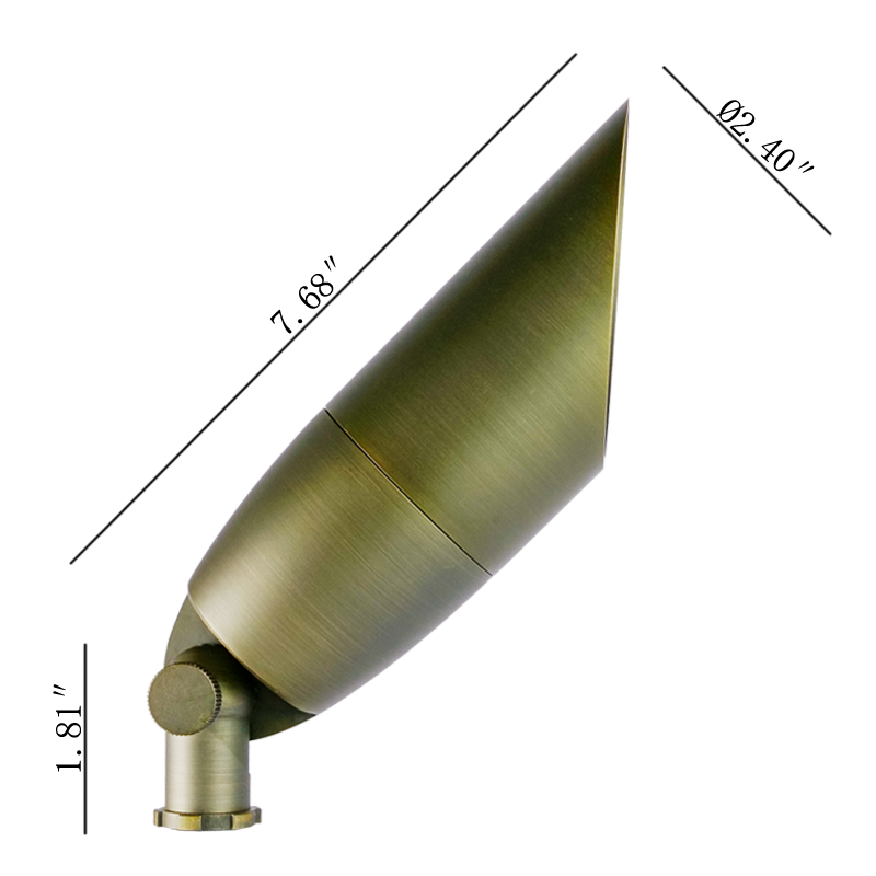 2108 Landscape Light Low Volt Brass Spotlight