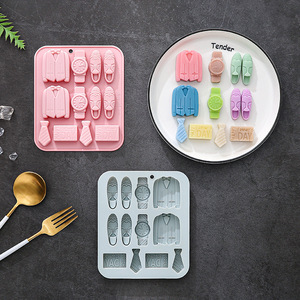 MOLDE PARA GOLOSINAS DE KEBAB, Paquete de 12, Molde de Silicona con Tema del Día del Padre, Reloj de Caballero, Chocolate, Resina, Repostería, Empaque a Granel, Irregular - Product Image 4