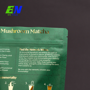 Wholesale Custom Seasoning Packaging Matte Resealable Pouch With Metallic Gold Foil Food Grade Heat Seal Packaging - Product Image 3