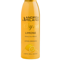 Andrea Milano Crème de citron, vinaigre balsamique aromatisé à l'italienne, liquide, 150 ml, bouteille en PET compressible, prêt à l'emploi, condiment