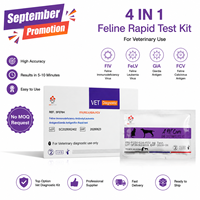 Tests vétérinaires rapides pour animaux de compagnie : Combo Leucémie Féline et FIV-FELV pour chats, échantillon gratuit FPV FIP