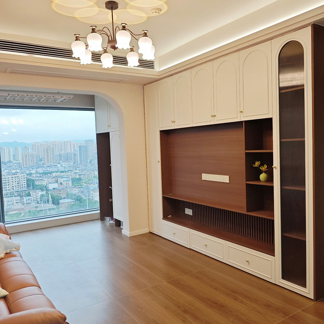 Household Solid Wood Modern TV Console Table Multi-Functional Media Storage Cabinet