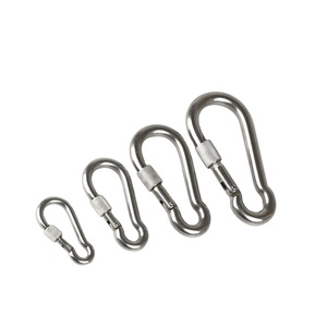 Gancho de mosquetón <span class=keywords><strong>con</strong></span> tuerca de bloqueo 5X50MM Acero inoxidable 304 316 <span class=keywords><strong>con</strong></span> gancho de resorte de tuerca Gancho deslizante de ojo de escalada Hebilla de resorte de <span class=keywords><strong>seguro</strong></span> - Product Image 3