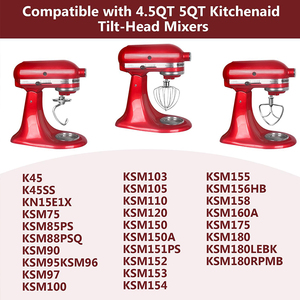 Accessoires pour batteur sur socle 3 pièces, compatibles lave-vaisselle, robustes : fouet à 6 fils, crochet pétrisseur, batteur plat pour batteurs <span class=keywords><strong>KitchenAid</strong></span> 4,5-5 QT - Product Image 6