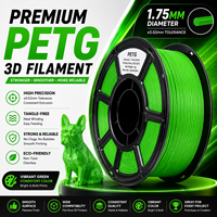 Filamen Cetak 3D FDM Grosir 124 1.75mm 1KG Spool Standar Bahan Printer 3D Matte Plus PETG 330m CE ROHS