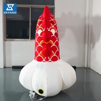 Modèle de personnage de dragon nuageux rouge gonflable géant personnalisé pour la décoration d'événements publicitaires commerciaux et de festivals en plein air