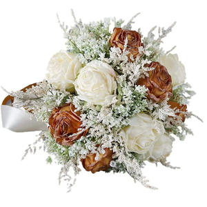 Bouquet de mariée artificiel coloré fait main pour cérémonie de mariage et demande en mariage - Product Image 2