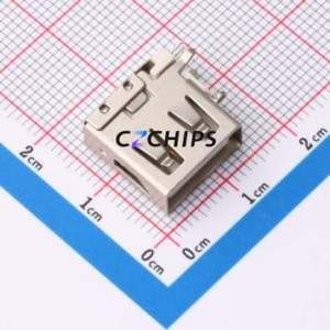 XBDF-0524-09 USB Connector Through hole Component (THT) Connector Type-A USB 2.0 Female Side Insert - Product Image 1