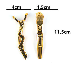 Özel altın saç aksesuarları aracı berber ördek bölümü makyaj timsah Hairclips Salon kulübü kelepçe timsah saç klipleri - Product Image 3