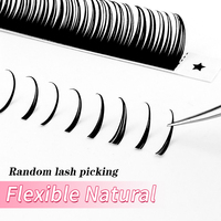 Abonnie Wholesale C D CC DD Curl Warna Hitam Wet Look Lashes Natural Curling Wet Lashes Extensions