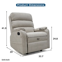 Fauteuil inclinable manuel en tissu moderne Geeksofa pour le salon