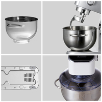 Batteur sur socle de cuisine avec boîtier métallique, machine à pâtisserie rétro, mélangeur alimentaire électrique domestique 800W, batteurs sur socle