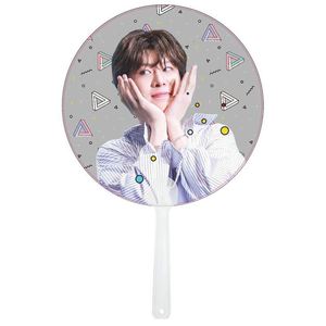 Cadeau promotionnel, prix de gros, éventail en plastique PVC personnalisé avec impression de logo - Product Image 1