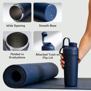 <strong>New</strong> Arrival 700ml Double Wall Stainless Steel Shaker Cup for Outdoor Sports and Fitness Protein Powder Shaker <strong>Bottle</strong> with Handle - Product Image 4