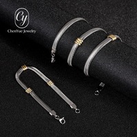 Collier chaîne serpent plate en acier inoxydable avec perles dorées, inaltérable, style hip-hop, assorti à tout, vente en gros transfrontalière