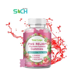 OEM Private Label PMS Gummies Hormone Balance Suppléments PMS Gummies pour le soulagement des douleurs menstruelles des femmes